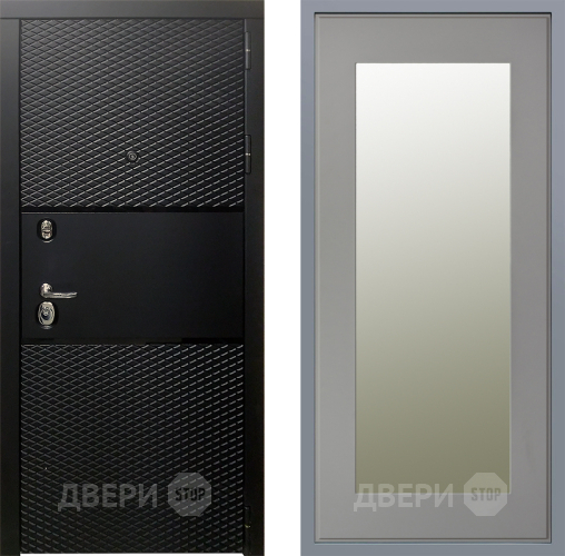 Дверь Заводские двери Тефлон Зеркало Модерн Грей софт в Зарайске