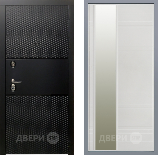 Дверь Заводские двери Тефлон Зеркало Лира Белый софт в Зарайске