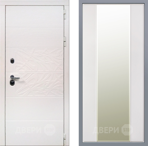 Дверь Заводские двери Дэко Вайт Зеркало Макси Белый матовый в Зарайске