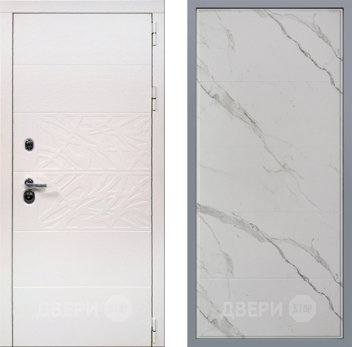 Дверь Заводские двери Дэко Вайт Тривия Мрамор белый в Зарайске