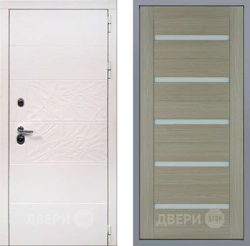 Дверь Заводские двери Дэко Вайт СБ-1 Капучино в Зарайске