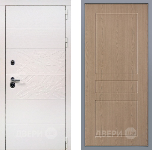 Дверь Заводские двери Дэко Вайт К-2 Беленый дуб в Зарайске