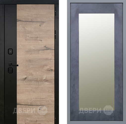 Дверь Заводские двери Ларте Зеркало Модерн Бетон темный в Зарайске