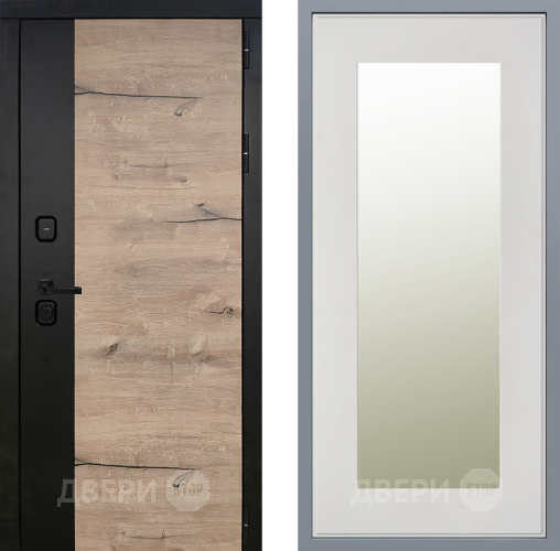 Дверь Заводские двери Ларте Зеркало Модерн Белый софт в Зарайске