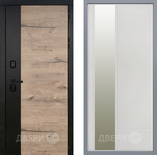 Дверь Заводские двери Ларте Зеркало Лира Белый софт в Зарайске