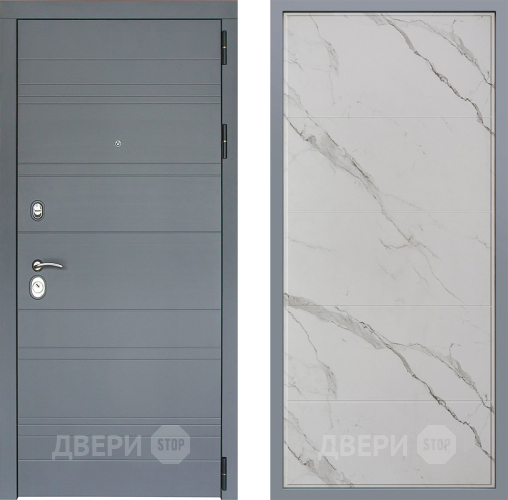 Дверь Заводские двери Лира Софт графит Тривия Мрамор белый в Зарайске