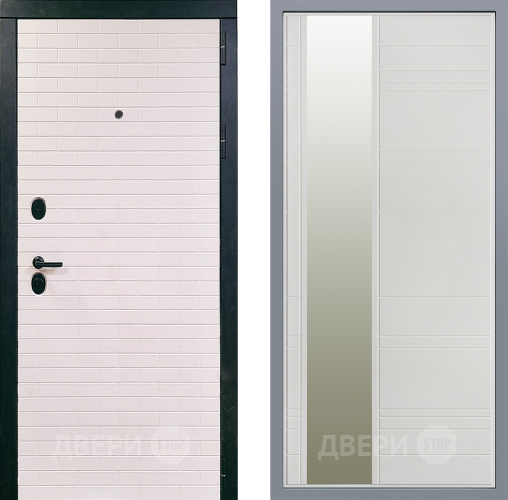 Дверь Заводские двери Сохо Зеркало Лира Белый софт в Зарайске