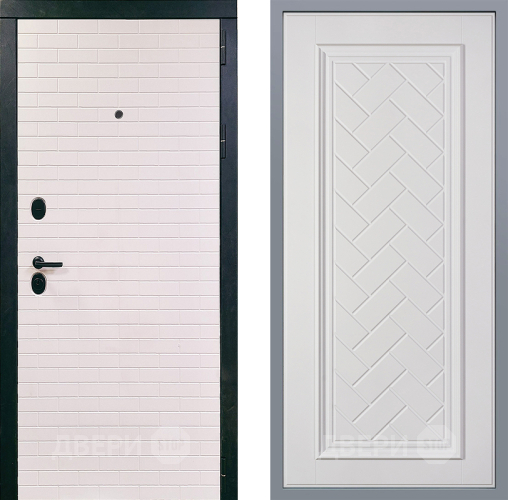 Дверь Заводские двери Сохо Упра Белый софт в Зарайске