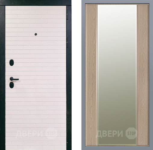 Дверь Заводские двери Сохо Зеркало Макси Беленый дуб в Зарайске