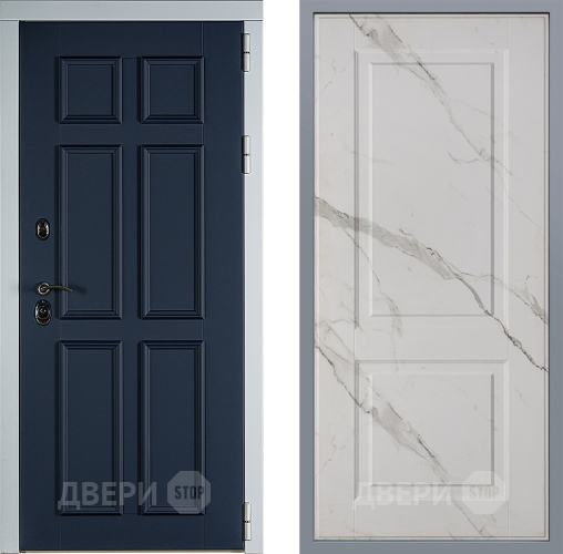 Дверь Заводские двери Стокгольм Доррен Мрамор белый в Зарайске