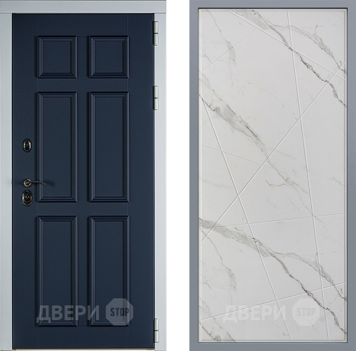 Дверь Заводские двери Стокгольм Флитта Мрамор белый в Зарайске