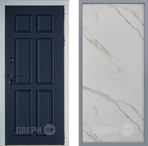 Дверь Заводские двери Стокгольм Тривия Мрамор белый в Зарайске