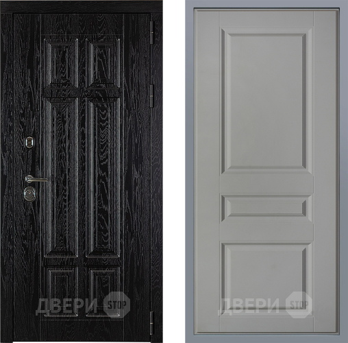 Дверь Заводские двери Мюнхен Стокгольм Грей софт в Зарайске