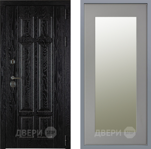 Дверь Заводские двери Мюнхен Зеркало Модерн Грей софт в Зарайске