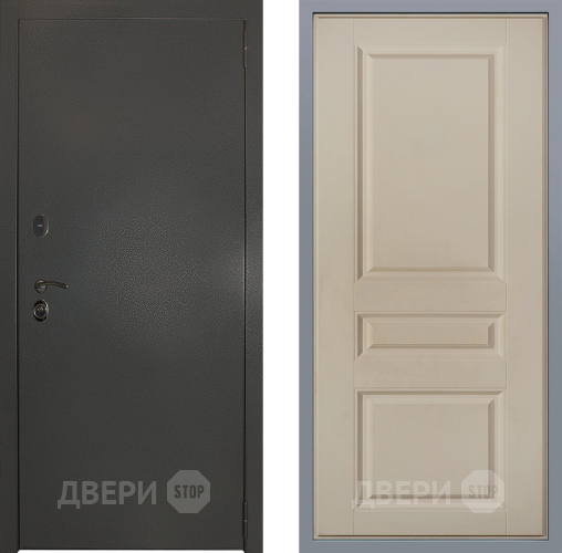 Дверь Заводские двери Эталон 3к антик серебро Стокгольм Шампань в Зарайске