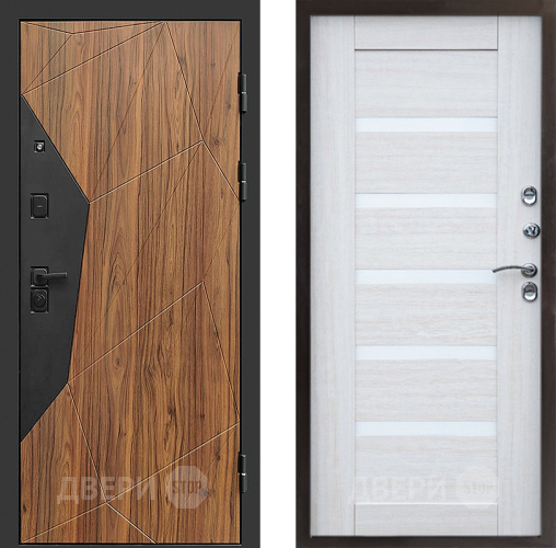 Входная металлическая Дверь Престиж Avangard Царга Лиственница белая в Зарайске