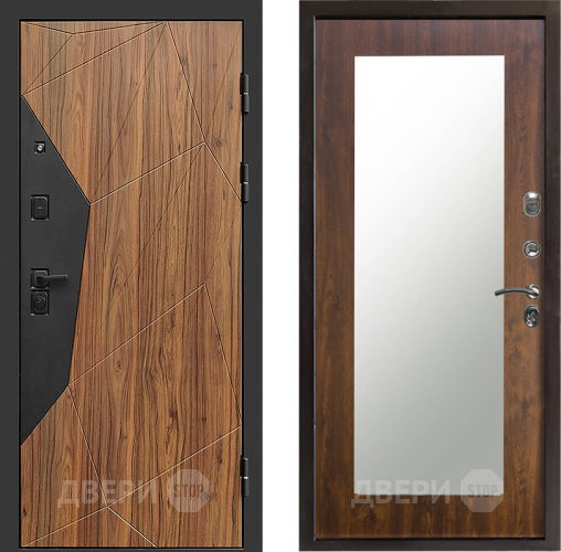 Входная металлическая Дверь Престиж Avangard Зеркло Пастораль Дуб в Зарайске