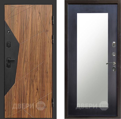 Входная металлическая Дверь Престиж Avangard Зеркло Пастораль Венге в Зарайске