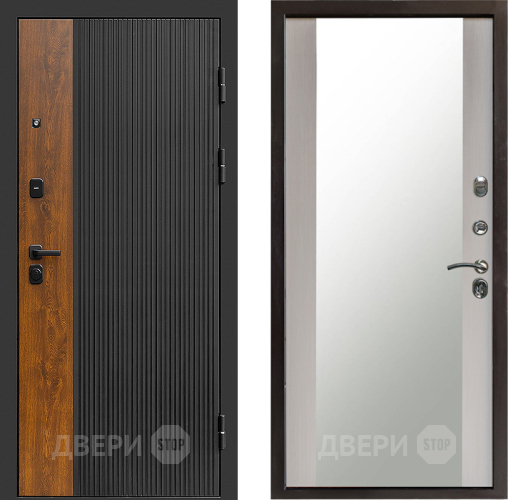 Входная металлическая Дверь Престиж Prestizh Зеркало Лиственница белая в Зарайске
