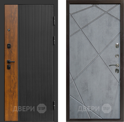 Входная металлическая Дверь Престиж Prestizh Лучи Бетон темный в Зарайске