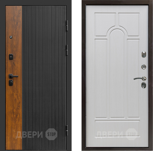 Входная металлическая Дверь Престиж Prestizh Арка Лиственница белая в Зарайске