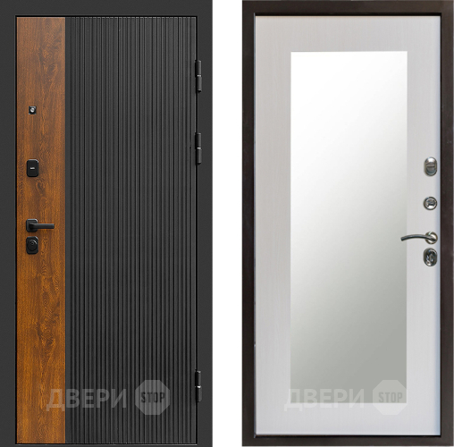 Входная металлическая Дверь Престиж Prestizh Зеркло Пастораль Лиственница белая в Зарайске