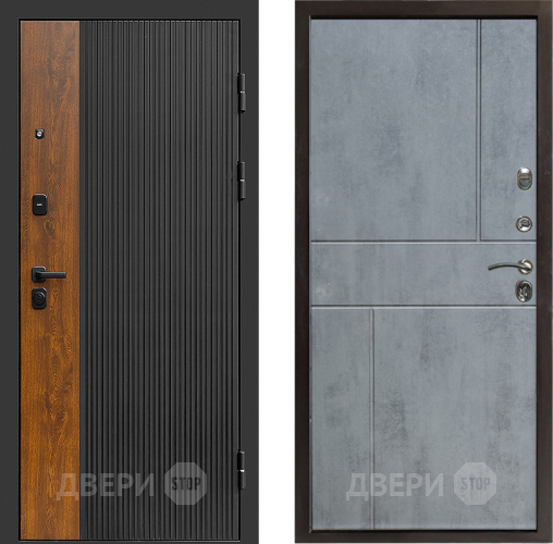 Входная металлическая Дверь Престиж Prestizh Горизонт Бетон темный в Зарайске