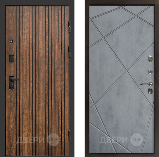 Входная металлическая Дверь Престиж Tvist Лучи Бетон темный в Зарайске