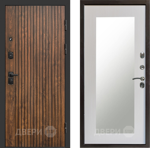 Входная металлическая Дверь Престиж Tvist Зеркло Пастораль Лиственница белая в Зарайске