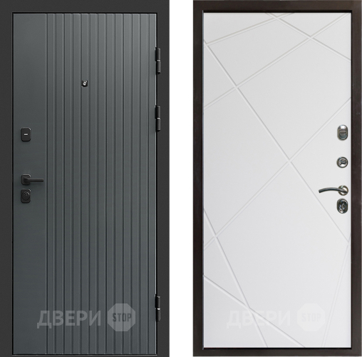 Входная металлическая Дверь Престиж Tvist Grey Лучи Бетон белый в Зарайске