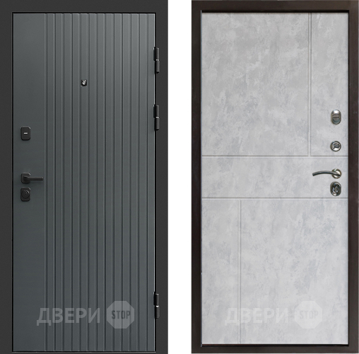 Входная металлическая Дверь Престиж Tvist Grey Горизонт Бетон светлый в Зарайске
