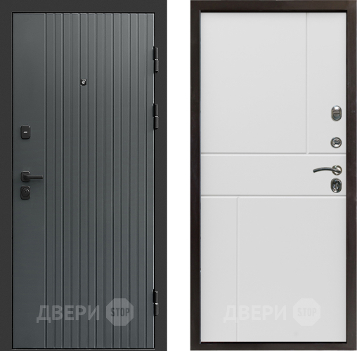 Входная металлическая Дверь Престиж Tvist Grey Горизонт Бетон белый в Зарайске