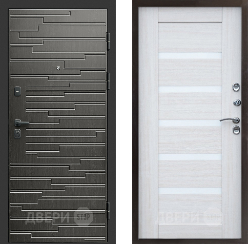 Входная металлическая Дверь Престиж Rivera Царга Лиственница белая в Зарайске