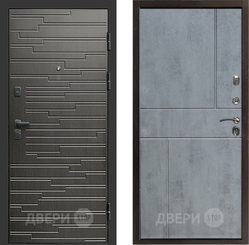 Входная металлическая Дверь Престиж Rivera Горизонт Бетон темный в Зарайске