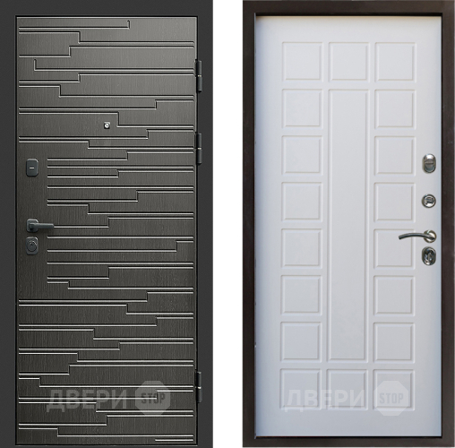 Входная металлическая Дверь Престиж Rivera Престиж Белое дерево в Зарайске