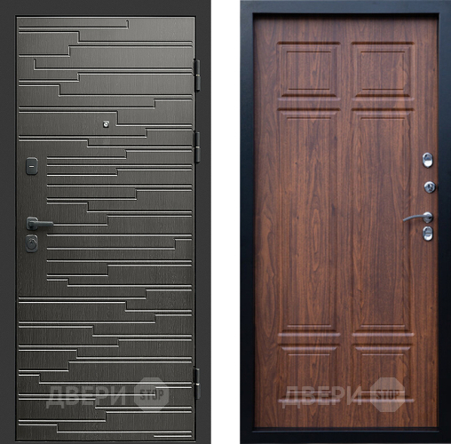 Входная металлическая Дверь Престиж Rivera Премиум Орех темный в Зарайске