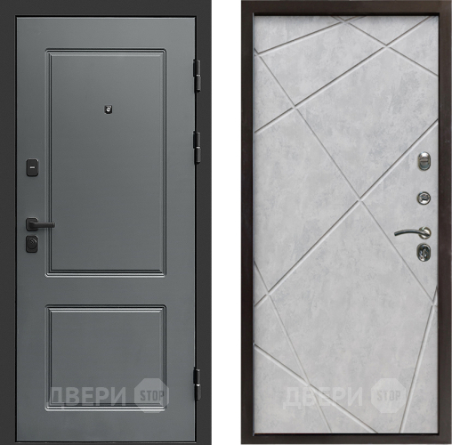 Входная металлическая Дверь Престиж Verona Лучи Бетон светлый в Зарайске