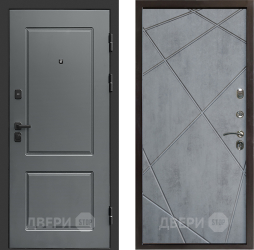 Входная металлическая Дверь Престиж Verona Лучи Бетон темный в Зарайске