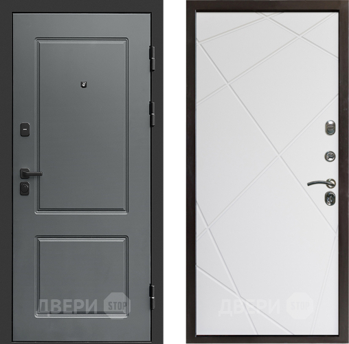 Входная металлическая Дверь Престиж Verona Лучи Бетон белый в Зарайске