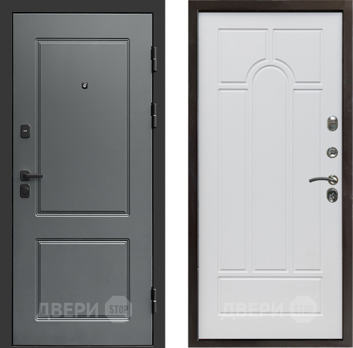 Входная металлическая Дверь Престиж Verona Арка Белое дерево в Зарайске