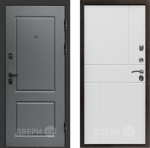 Входная металлическая Дверь Престиж Verona Горизонт Бетон белый в Зарайске