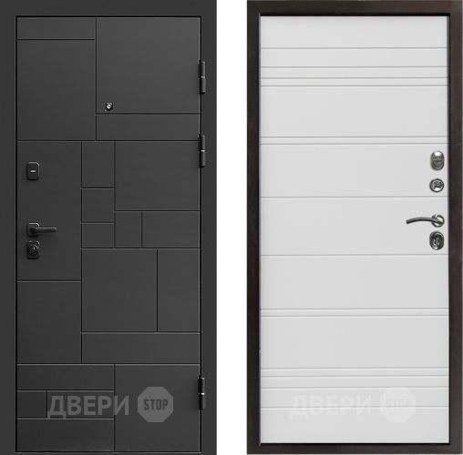 Входная металлическая Дверь Престиж Kvadro Line Белый в Зарайске