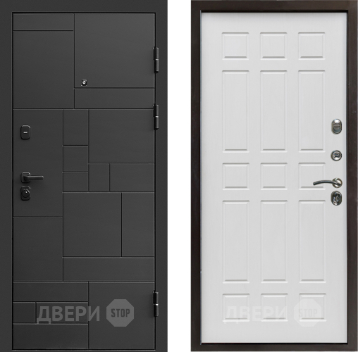 Входная металлическая Дверь Престиж Kvadro Спарта Белое дерево в Зарайске