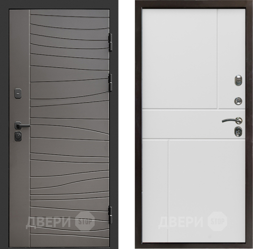 Входная металлическая Дверь Престиж Siciliya Горизонт Бетон белый в Зарайске