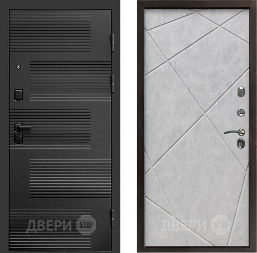 Входная металлическая Дверь Престиж Favorit Лучи Бетон светлый в Зарайске