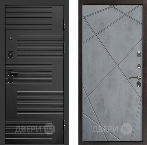 Входная металлическая Дверь Престиж Favorit Лучи Бетон темный в Зарайске