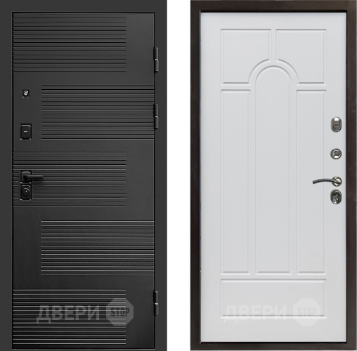 Входная металлическая Дверь Престиж Favorit Арка Белое дерево в Зарайске