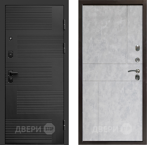 Входная металлическая Дверь Престиж Favorit Горизонт Бетон светлый в Зарайске