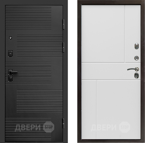Входная металлическая Дверь Престиж Favorit Горизонт Бетон белый в Зарайске