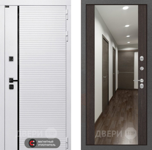 Входная металлическая Дверь Лабиринт (LABIRINT) Royal Зеркало Максимум Венге в Зарайске